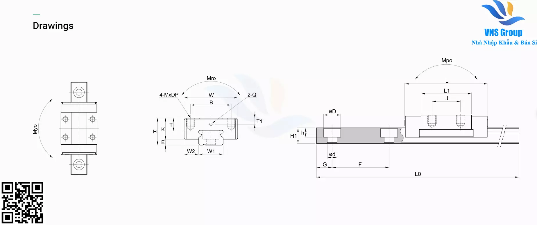 Con Trượt Vuông SBC - SBM/SBML | SBM07, SBML07, SBM09, SBML09, SBM12, SBML12, SBM15, SBML15