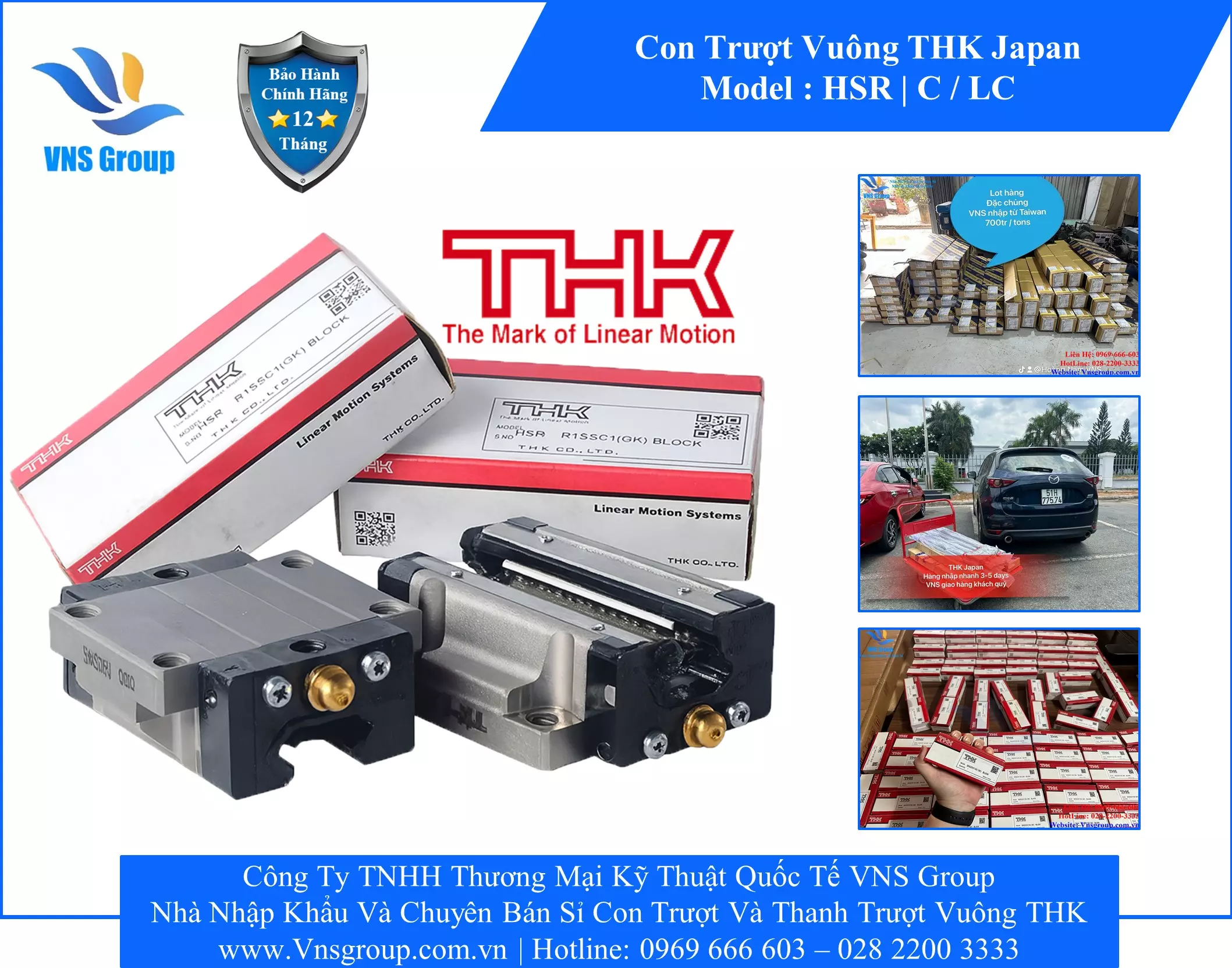 Con Trượt Vuông THK HSR30LC Con Trượt Vuông THK HSR30LC