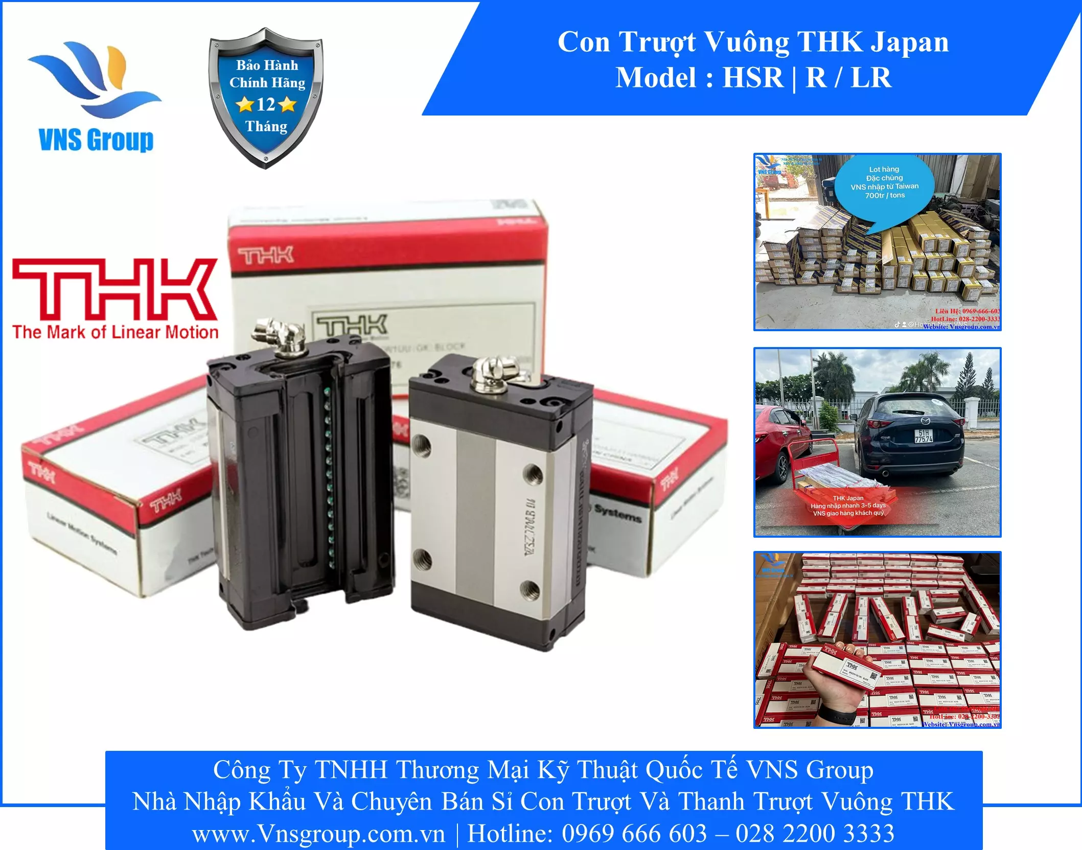 Con Trượt Vuông THK HSR45LR Con Trượt Vuông THK HSR45LR