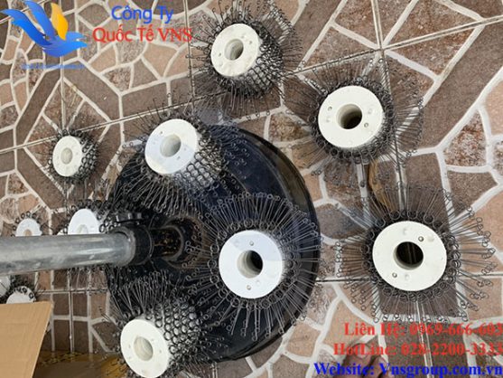 Râu thép lò xo máy bóc vỏ lụa