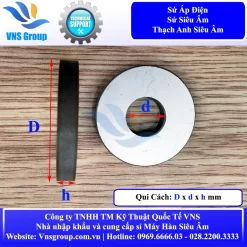 Sứ Siêu Âm | Gốm áp điện | Sứ Thạch Anh đường kính ngoài 50mm